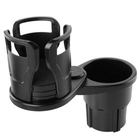 2 In 1 Car Cup Holder Extender Adapter 360�� Rotating Dual Cup Mount Organizer Holder For Most 20 oz Up To 5.9in Coffee Bottle