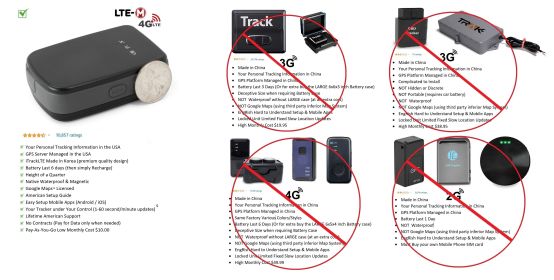 Realtime GPS Tracking for Ca w/ Portable GSM 4G Tracker Rechargeable (SKU: g72372ggpscatm1s)